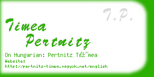 timea pertnitz business card